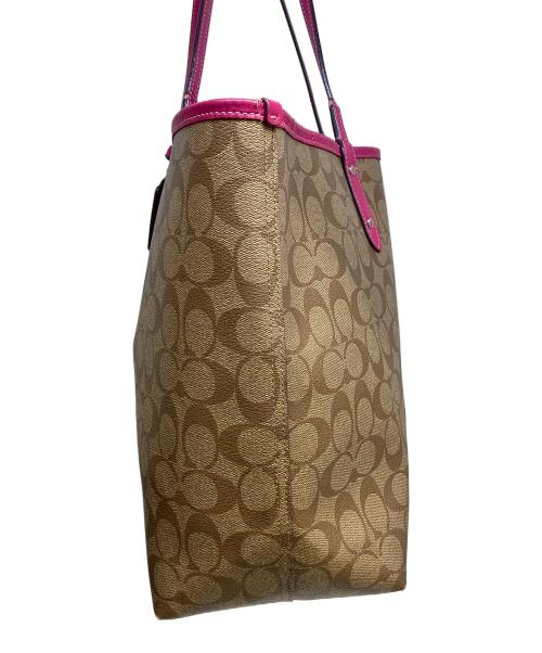 COACH（コーチ）COACH (コーチ) トートバッグ ピンクベージュの古着・服飾アイテム