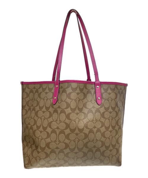 COACH（コーチ）COACH (コーチ) トートバッグ ピンクベージュの古着・服飾アイテム