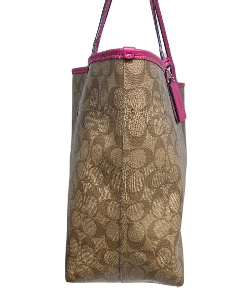 COACH（コーチ）COACH (コーチ) トートバッグ ピンクベージュの古着・服飾アイテム