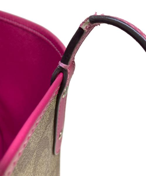 COACH（コーチ）COACH (コーチ) トートバッグ ピンクベージュの古着・服飾アイテム