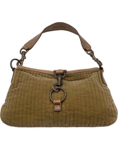 MIU MIU（ミュウミュウ）MIU MIU (ミュウミュウ) ミニバッグ カーキの古着・服飾アイテム