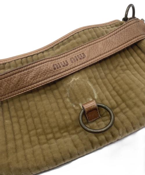 MIU MIU（ミュウミュウ）MIU MIU (ミュウミュウ) ミニバッグ カーキの古着・服飾アイテム