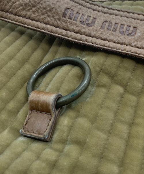 MIU MIU（ミュウミュウ）MIU MIU (ミュウミュウ) ミニバッグ カーキの古着・服飾アイテム