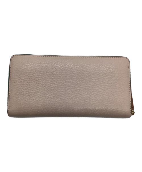 TORY BURCH（トリーバーチ）TORY BURCH (トリーバーチ) ラウンドファスナー長財布 ネイビー×ベージュ×グリーンの古着・服飾アイテム