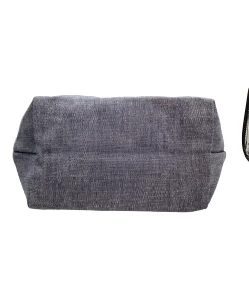 LONGCHAMP（ロンシャン）LONGCHAMP (ロンシャン) デニムハンドバッグ ネイビー×ブルーの古着・服飾アイテム