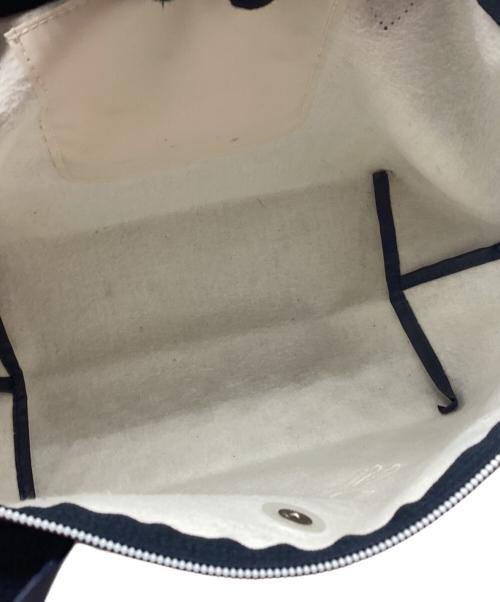 LONGCHAMP（ロンシャン）LONGCHAMP (ロンシャン) デニムハンドバッグ ネイビー×ブルーの古着・服飾アイテム