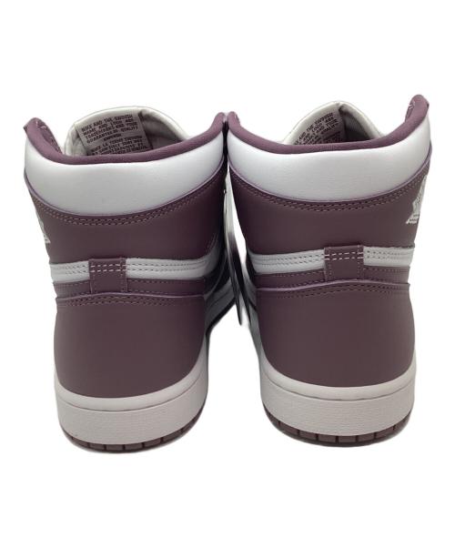 NIKE（ナイキ）NIKE (ナイキ) ジョーダン 1 レトロ ハイ OG モーブ パープル×ホワイト サイズ:size27 未使用品の古着・服飾アイテム