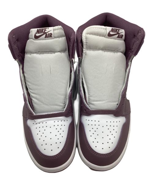 NIKE（ナイキ）NIKE (ナイキ) ジョーダン 1 レトロ ハイ OG モーブ パープル×ホワイト サイズ:size27 未使用品の古着・服飾アイテム