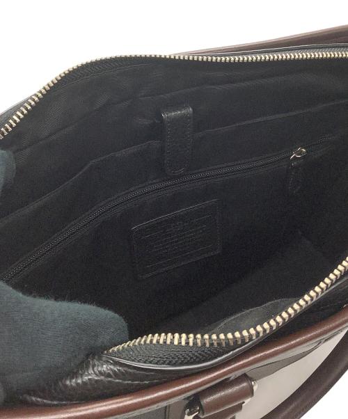 COACH（コーチ）COACH (コーチ) ビジネスバッグ ブラウン×ブラックの古着・服飾アイテム