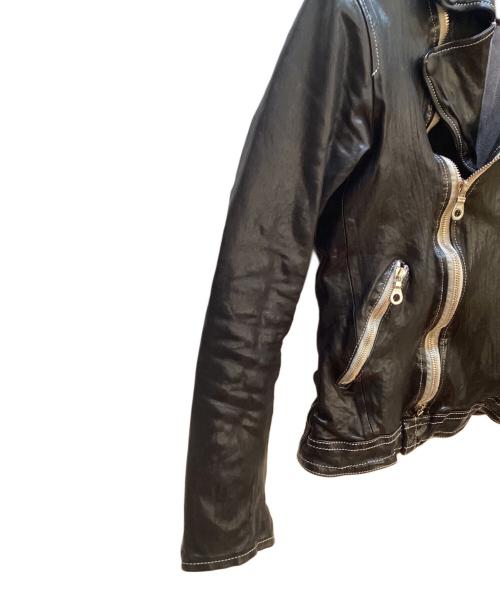 ISAMU KATAYAMA BACKLASH（イサムカタヤマ・バックラッシュ）ISAMU KATAYAMA BACKLASH (イサムカタヤマ・バックラッシュ) ダブルライダースジャケット ブラック サイズ:Ｓの古着・服飾アイテム