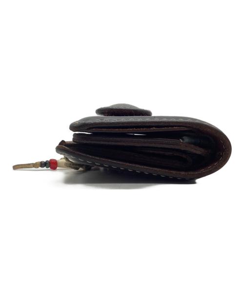 CENTINELA（センチネラ）CENTINELA (センチネラ) 2つ折り財布 レッド×ブラウンの古着・服飾アイテム