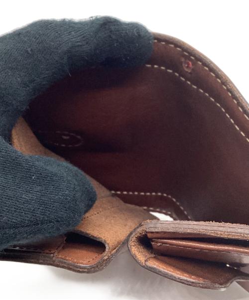 CENTINELA（センチネラ）CENTINELA (センチネラ) 2つ折り財布 レッド×ブラウンの古着・服飾アイテム