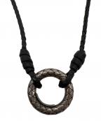 BOTTEGA VENETAボッテガベネタ）の古着「レザーネックレス」｜ブラック