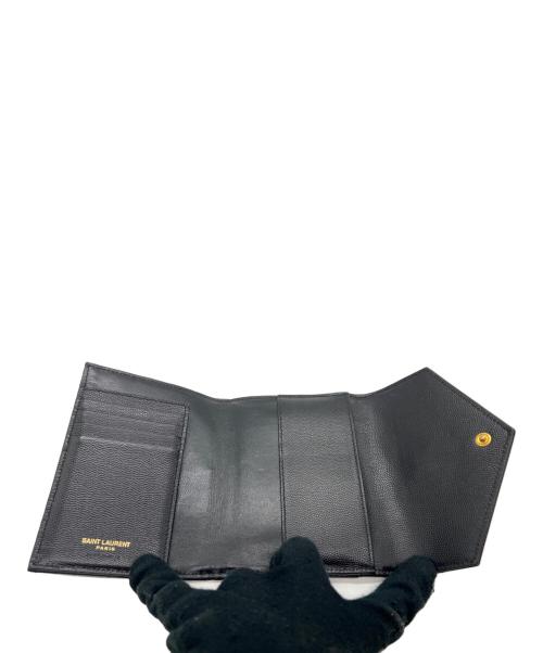 Saint Laurent Paris（サンローランパリ）Saint Laurent Paris (サンローランパリ) 3つ折り財布 ブラックの古着・服飾アイテム