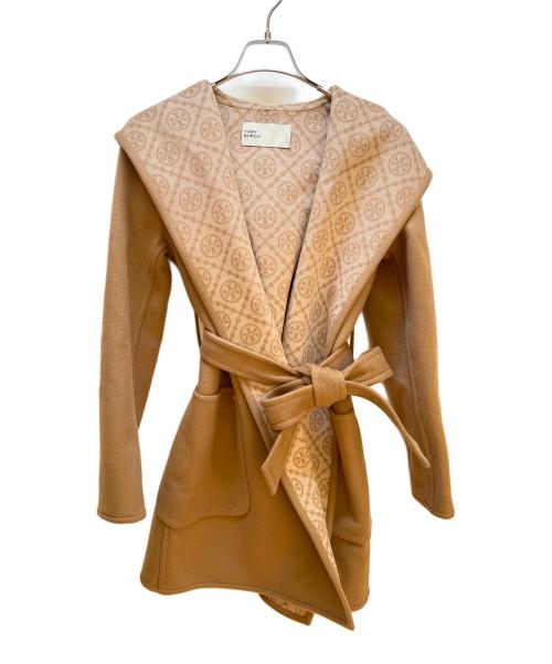 TORY BURCH（トリーバーチ）TORY BURCH (トリーバーチ) フードウールコート ベージュ サイズ:Lの古着・服飾アイテム
