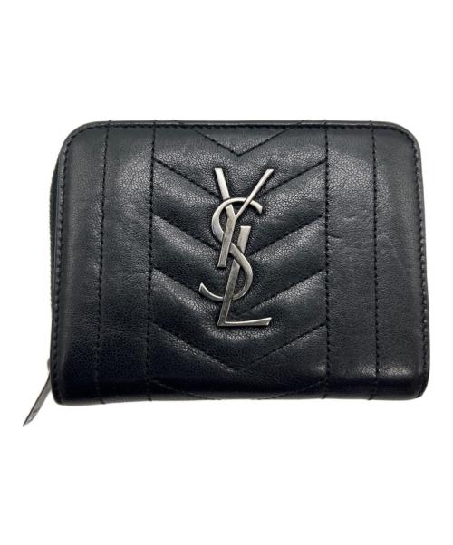 Yves Saint Laurent（イヴサンローラン）Yves Saint Laurent (イヴサンローラン) 2つ折り財布 ブラックの古着・服飾アイテム