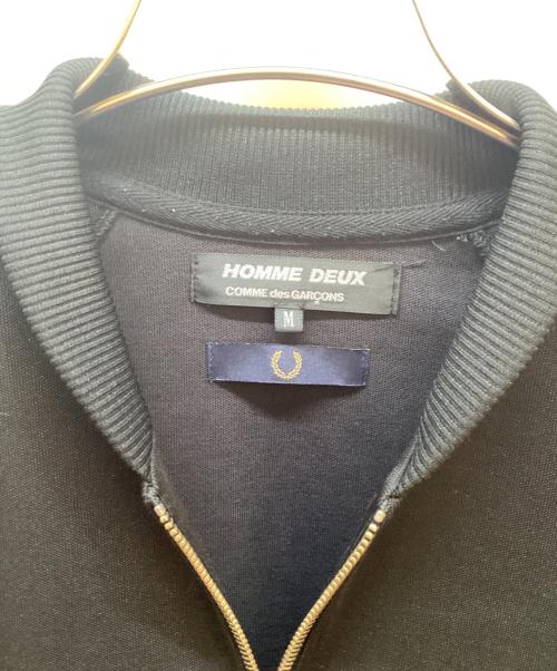 COMME des GARCONS HOMME DEUX（コムデギャルソン オム ドゥ）COMME des GARCONS HOMME DEUX (コムデギャルソン オム ドゥ) FRED PERRY (フレッドペリー) トラックジャケット ブラック サイズ:Mの古着・服飾アイテム