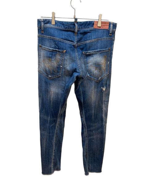 DSQUARED2（ディースクエアード）DSQUARED2 (ディースクエアード) ダメージデニムパンツ インディゴ サイズ:46の古着・服飾アイテム