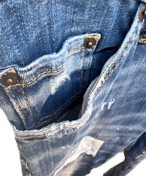 DSQUARED2（ディースクエアード）DSQUARED2 (ディースクエアード) ダメージデニムパンツ インディゴ サイズ:46の古着・服飾アイテム