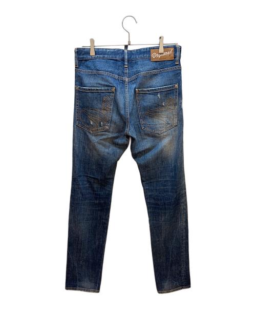DSQUARED2（ディースクエアード）DSQUARED2 (ディースクエアード) ダメージデニムパンツ インディゴ サイズ:44の古着・服飾アイテム