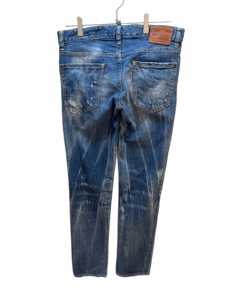 DSQUARED2（ディースクエアード）DSQUARED2 (ディースクエアード) ダメージデニムパンツ インディゴ サイズ:44の古着・服飾アイテム