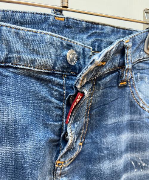 DSQUARED2（ディースクエアード）DSQUARED2 (ディースクエアード) ダメージデニムパンツ インディゴ サイズ:44の古着・服飾アイテム