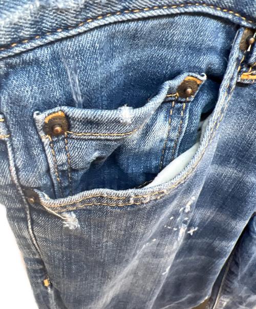 DSQUARED2（ディースクエアード）DSQUARED2 (ディースクエアード) ダメージデニムパンツ インディゴ サイズ:44の古着・服飾アイテム