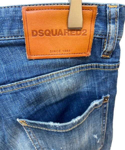 DSQUARED2（ディースクエアード）DSQUARED2 (ディースクエアード) ダメージデニムパンツ インディゴ サイズ:44の古着・服飾アイテム