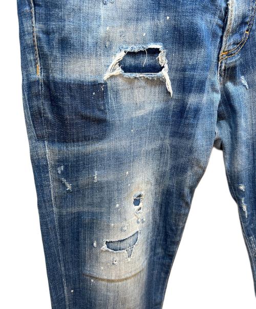 DSQUARED2（ディースクエアード）DSQUARED2 (ディースクエアード) ダメージデニムパンツ インディゴ サイズ:44の古着・服飾アイテム