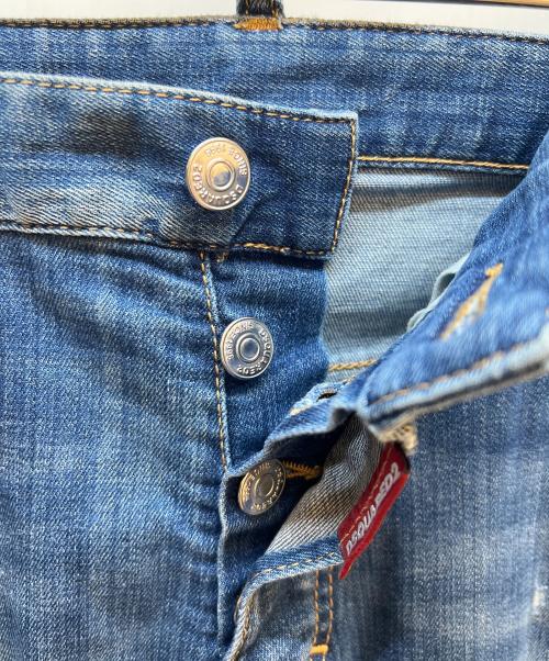 DSQUARED2（ディースクエアード）DSQUARED2 (ディースクエアード) ダメージデニムパンツ インディゴ サイズ:46の古着・服飾アイテム