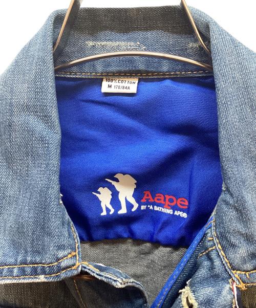 Aape BY A BATHING APE（エーエイプ バイ アベイシングエイプ）Aape BY A BATHING APE (エーエイプ バイ アベイシングエイプ) LEVI'S (リーバイス) デニムジャケット インディゴ サイズ:Mの古着・服飾アイテム
