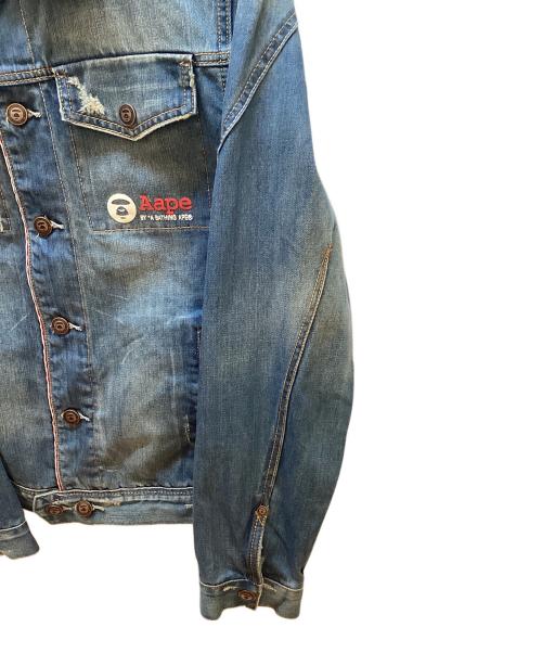 Aape BY A BATHING APE（エーエイプ バイ アベイシングエイプ）Aape BY A BATHING APE (エーエイプ バイ アベイシングエイプ) LEVI'S (リーバイス) デニムジャケット インディゴ サイズ:Mの古着・服飾アイテム