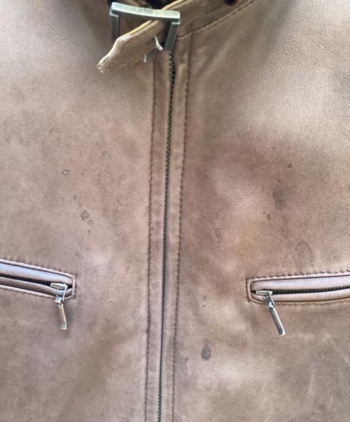 BURBERRY BLACK LABEL（バーバリーブラックレーベル）BURBERRY BLACK LABEL (バーバリーブラックレーベル) 襟ファーレザージャケット ブラウン サイズ:Lの古着・服飾アイテム