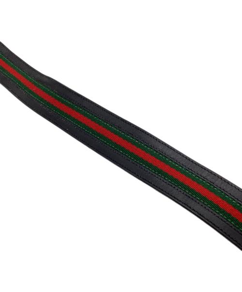 GUCCI（グッチ）GUCCI (グッチ) ベルト ブラック×レッドの古着・服飾アイテム