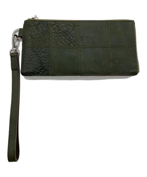 yes crafts（イエスクラフツ）yes crafts (イエスクラフツ) L字ファスナー長財布 カーキの古着・服飾アイテム
