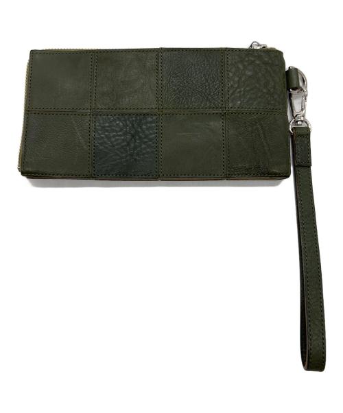 yes crafts（イエスクラフツ）yes crafts (イエスクラフツ) L字ファスナー長財布 カーキの古着・服飾アイテム