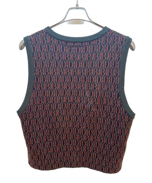 doublet（ダブレット）doublet (ダブレット) ニットベスト カーキ×オレンジ サイズ:Mの古着・服飾アイテム