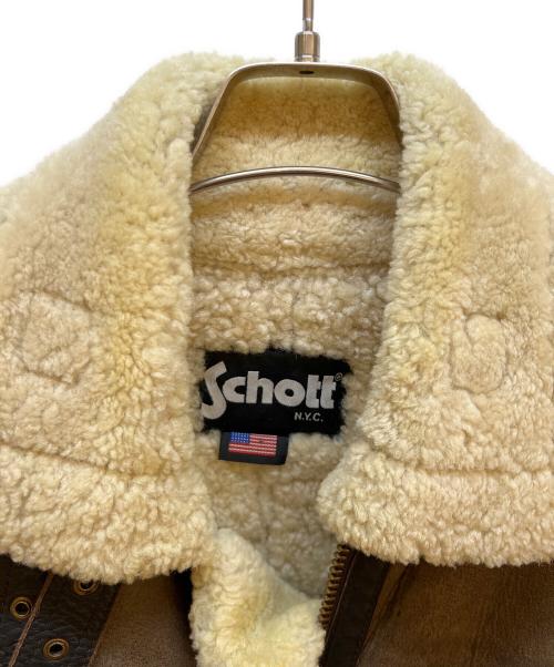 Schott（ショット）Schott (ショット) ムートンジャケット ベージュ サイズ:Lの古着・服飾アイテム