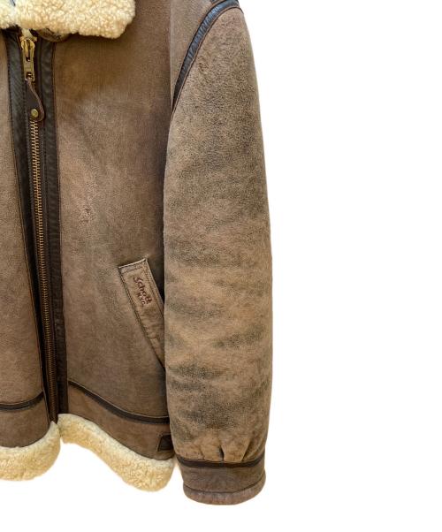 Schott（ショット）Schott (ショット) ムートンジャケット ベージュ サイズ:Lの古着・服飾アイテム