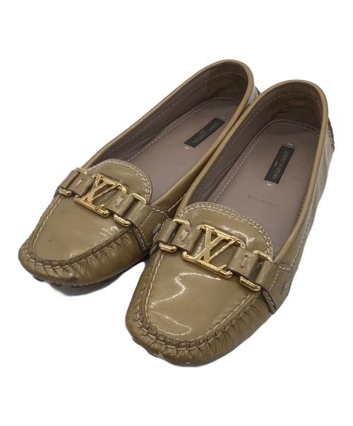LOUIS VUITTON（ルイ ヴィトン）LOUIS VUITTON (ルイ ヴィトン) ドライビングシューズ ベージュ サイズ:22cmの古着・服飾アイテム