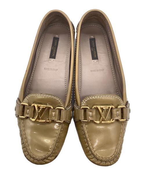 LOUIS VUITTON（ルイ ヴィトン）LOUIS VUITTON (ルイ ヴィトン) ドライビングシューズ ベージュ サイズ:22cmの古着・服飾アイテム