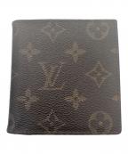 LOUIS VUITTONルイ ヴィトン）の古着「2つ折り財布/モノグラム・ポルトビエ・カルトブルー」｜ブラウン