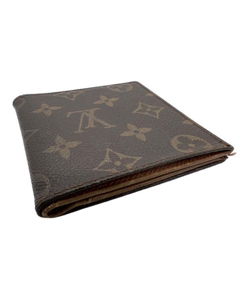 LOUIS VUITTON（ルイ ヴィトン）LOUIS VUITTON (ルイ ヴィトン) 2つ折り財布/モノグラム・ポルトビエ・カルトブルー ブラウンの古着・服飾アイテム