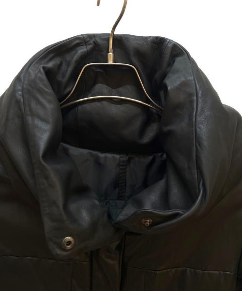 UNTITLED（アンタイトル）UNTITLED (アンタイトル) レザーダウンジャケット ブラック サイズ:2の古着・服飾アイテム