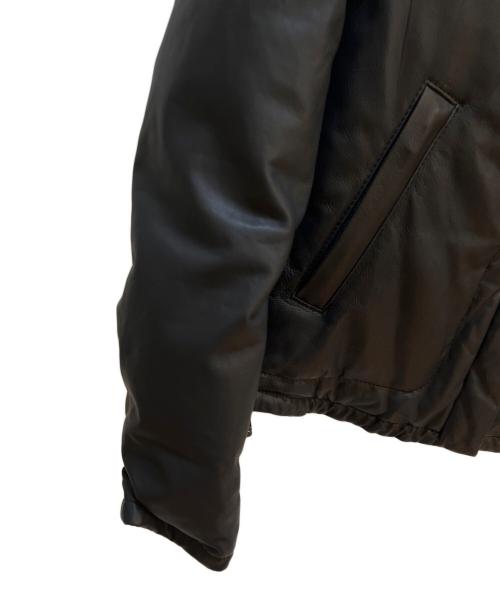 UNTITLED（アンタイトル）UNTITLED (アンタイトル) レザーダウンジャケット ブラック サイズ:2の古着・服飾アイテム