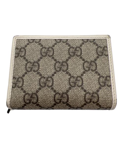 GUCCI（グッチ）GUCCI (グッチ) コンパクトウォレット グレー×ホワイトの古着・服飾アイテム