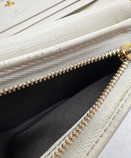 GUCCI（グッチ）GUCCI (グッチ) コンパクトウォレット グレー×ホワイトの古着・服飾アイテム