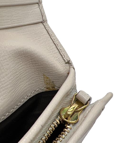 GUCCI（グッチ）GUCCI (グッチ) コンパクトウォレット グレー×ホワイトの古着・服飾アイテム