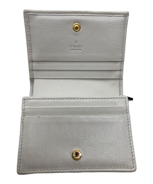 GUCCI（グッチ）GUCCI (グッチ) コンパクトウォレット グレー×ホワイトの古着・服飾アイテム