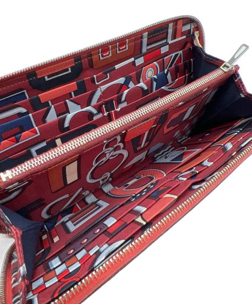 HERMES（エルメス）HERMES (エルメス) ラウンドファスナー長財布/アザップシルクイン クラシック ローズシャイプールの古着・服飾アイテム